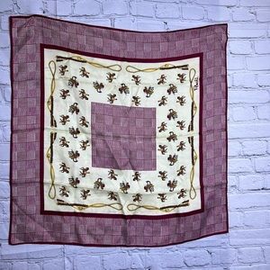 Vintage 1950's or 60's scarf with an equestrian theme.